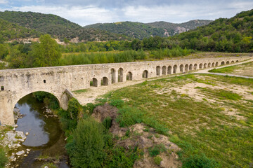 Wall Mural - French Roman aqueduc aerial view