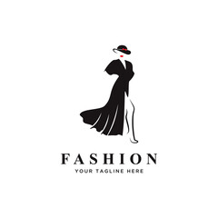 fashion dress logo design template