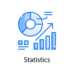 Statistics vector blue colours Icon Design illustration. Web Analytics Symbol on White background EPS 10 File