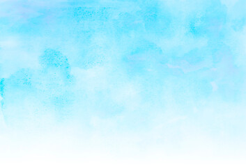 Wall Mural - watercolor illustration art abstract blue color texture background, clouds and sky pattern.
