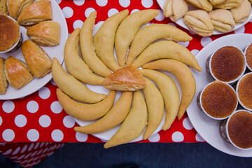 Wall Mural - Grated banana sweets . Grated banana cake .