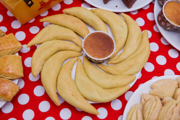 Wall Mural - Grated banana sweets . Grated banana cake .