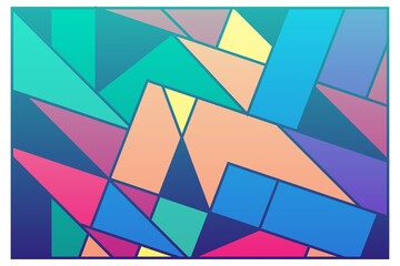 Sticker - colorful background geometric shape.  for wall art, sales promotion, book cover, wrapping paper, and poster design