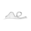 Vector childs drawing. Roller coaster