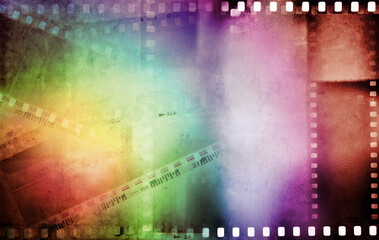 Wall Mural - Colorful film frames filmstrip background