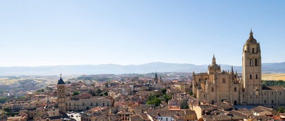 Sticker - Aerial panoramic view cityscape of Avila. Spain