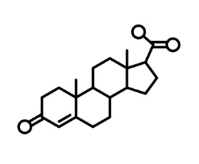 Sticker - Progesterone chemical formula