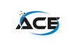 dots or points letter ACE technology logo designs concept vector Template Element