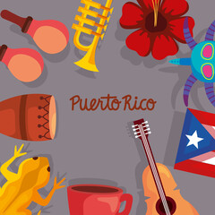 Wall Mural - banner of puerto rico