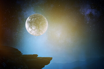 Poster - Image of outer space. . Mixed media