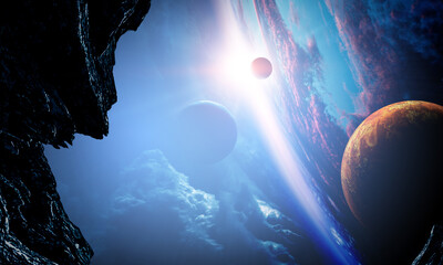Wall Mural - space exploration concept. . mixed media