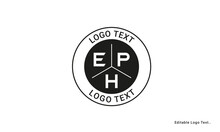 Vintage Retro EPH Letters Logo Vector Stamp	