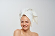 © SHOTPRIME STUDIO - woman with a towel on my head facial skin problems pimple Studio
