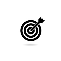 Wall Mural - Marketing Target icon with shadow