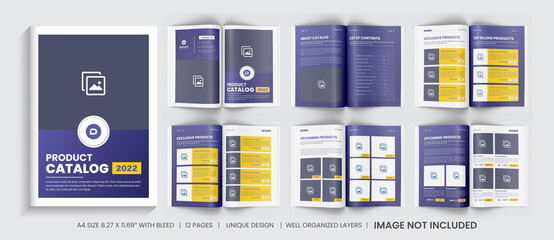 modern product catalog design template, company product catalogue design template, minimalist produc