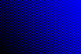 Fototapeta Boho - Trame dégradée pointillé noir fond bleu