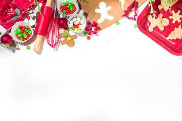 Wall Mural - Christmas gingerbread cooking background