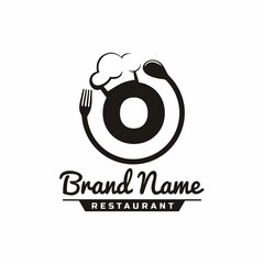Wall Mural - Letter O Restaurant Food Logo Design