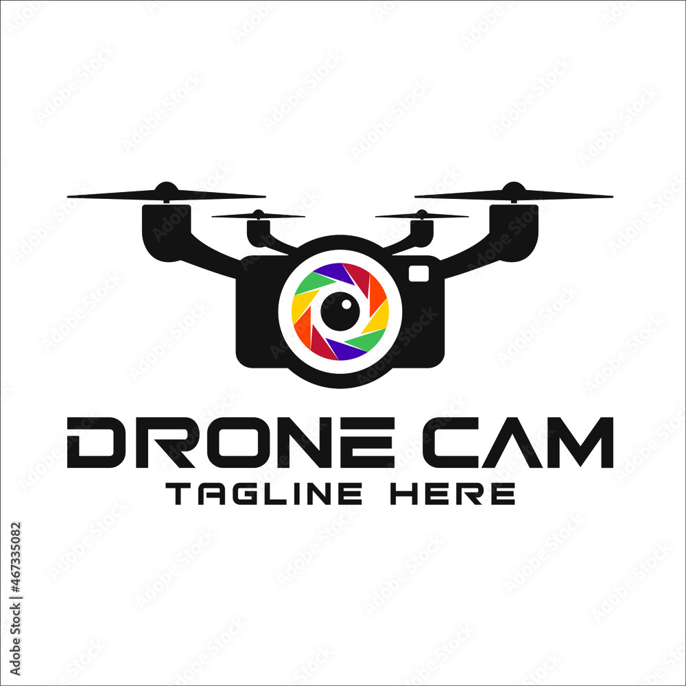 Drone with camera logo icon Stock Vector | Adobe Stock