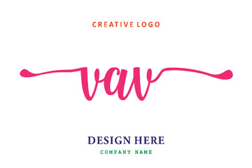 Wall Mural - VAV lettering logo is simple, easy to understand and authoritative