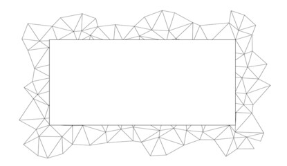 Wall Mural - vector abstract polygonal frame. line art background