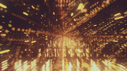 Wall Mural - hyperspace, flight into the infinite dimensions. infinite reflections. loop.
