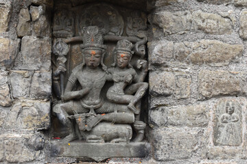 Wall Mural - Small sculptures in Baijnath Temple, Himachal Pradesh.