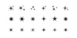 © Sasha - Sparkles symbols vector. The set of vector stars sparkle icon. Bright firework, decoration twinkle, shiny flash.  Glowing light effect stars and bursts collection. Vector EPS10.
