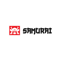 Wall Mural - samurai logo vector design. logo template