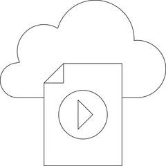 Poster - cloud service icon               database  and network