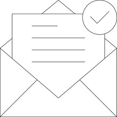 Wall Mural - email icon               envelope  and mail