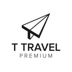 Wall Mural - Letter T Travel Logo Icon Vector Template