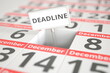 © Alexey Novikov - DEADLINE plate on December 7 in a calendar, 3d rendering