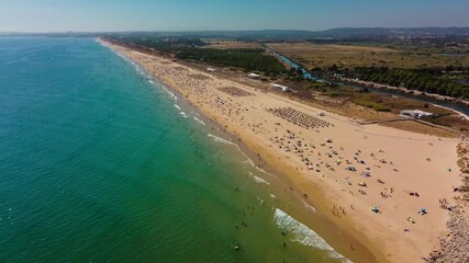 Wall Mural - Aerials of Vilamoura and Praia de Falesia, Algarve, Portugal