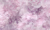 Fototapeta Kwiaty - Tekstura z motywem kwiatowym w kolorze pastelowego różu. Grafika komputerowa przeznaczona do druku na tkaninie, ozdobnym papierze, tapecie, tle fotograficznym.