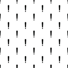 Seamless Pattern Of Exclamation Marks Colored Black White Background