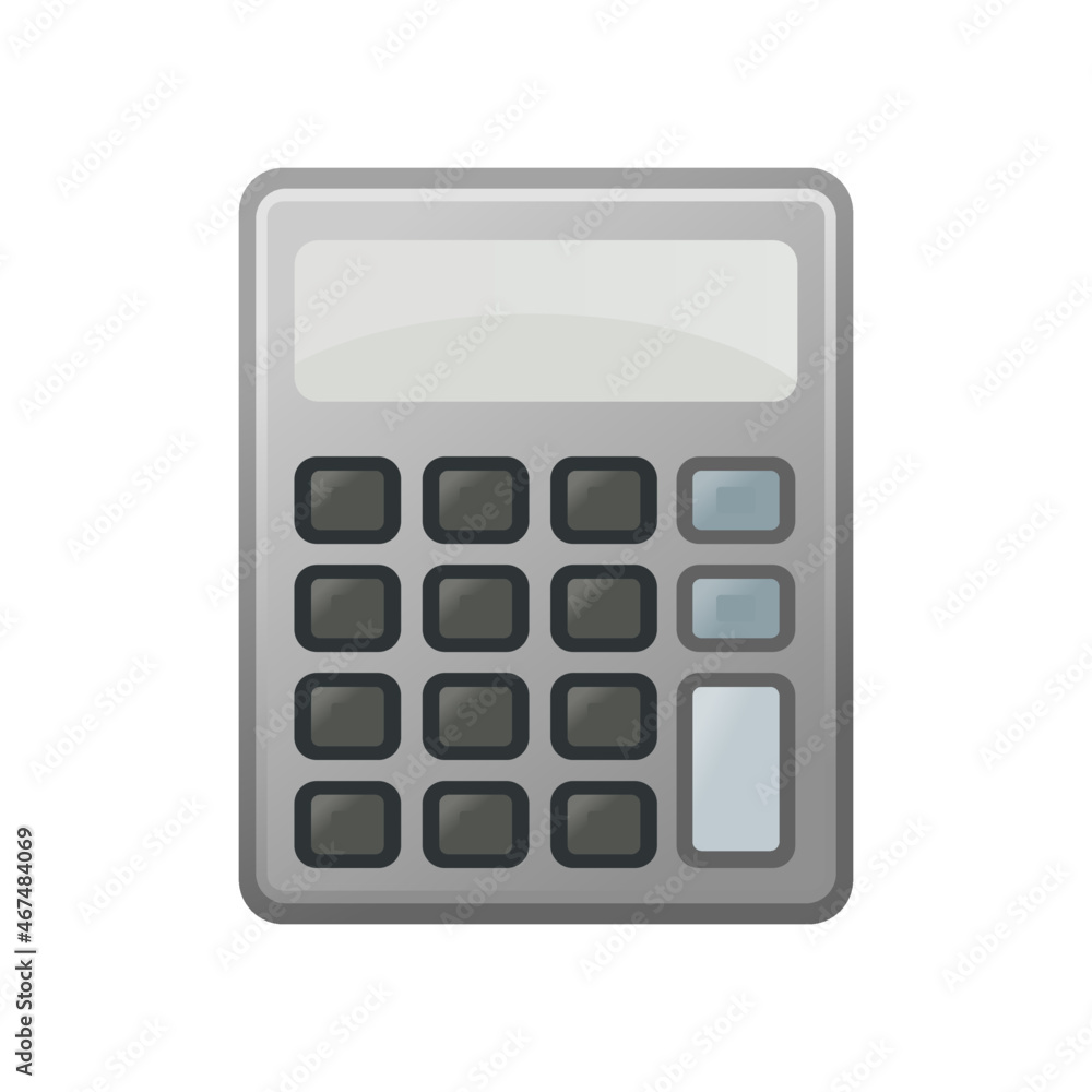 Calculator icon. Calculate app. Desktop icons pack. Computer folder shortcut. Linux inspired theme. UI customization element. Vector illustration.