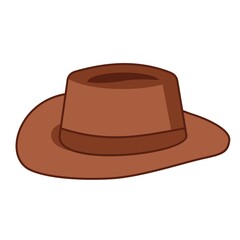 Wall Mural - brown cowboy hat style vector design