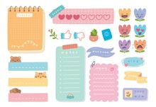 Cute Journal And Planner Design Vector Illustration