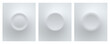 © Cobalt - White buttons for user interface, simple circle 3D modern design for mobile, web, social media, business. Neumorphism flat style vector editable illustration. White gray color minimal style UI icons s