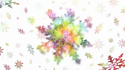 Wall Mural - beautiful green Christmas tree lies on the white snow