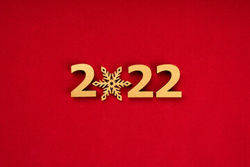 Happy New Year 2020 poster. Christmas background with big gold 2020 numbers. Merry Christmas and Happy New Year. Christmas, winter, new year concept. Greeting card, banner with place for text