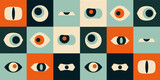 Fototapeta  - Eye. Different kind of eyes. The pattern is seamless.