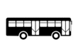 city bus icon,side view, flat design - vector