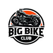 © bonky - Bold american big bike motorcycle club emblem ready made logo vector. Perfect logo for motorcycle club enthusiast