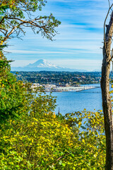 Wall Mural - Fall Peak And Marina 4