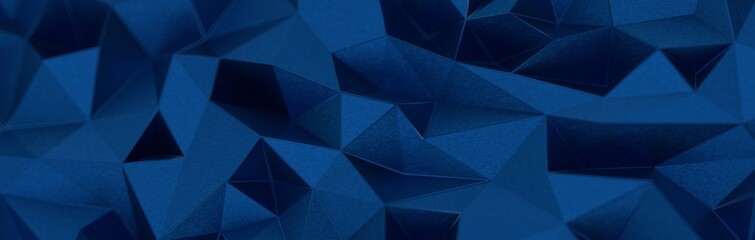 3D Illustration Geometric, Polygon, Line,Triangle pattern shape with molecule structure. Polygonal with blue background