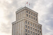 Facade of historical Prudential building in Warsaw city, Poland