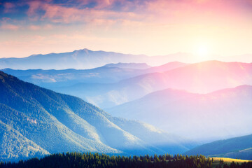 Canvas Print - beautiful mountains landscape