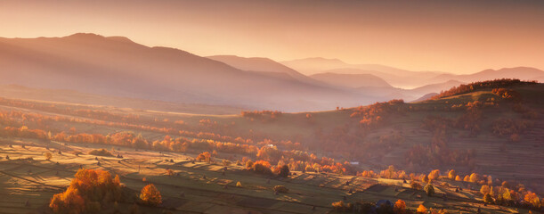 Fototapete - colored autumn mountains